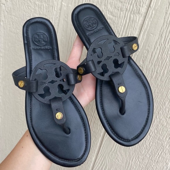 Tory Burch Shoes - RARE Tory Burch Black Jelly Miller Sandals women size 8.5-9